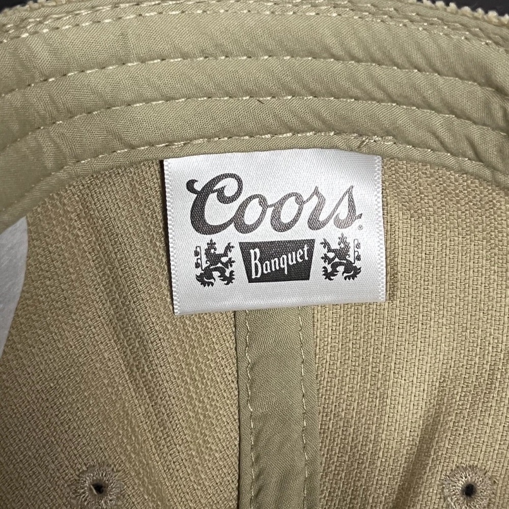 Coors Beer Corduroy Snapback Hat Cap Beige Tan Adjustable Golden Colorado NEW!!! - Picture 8 of 10
